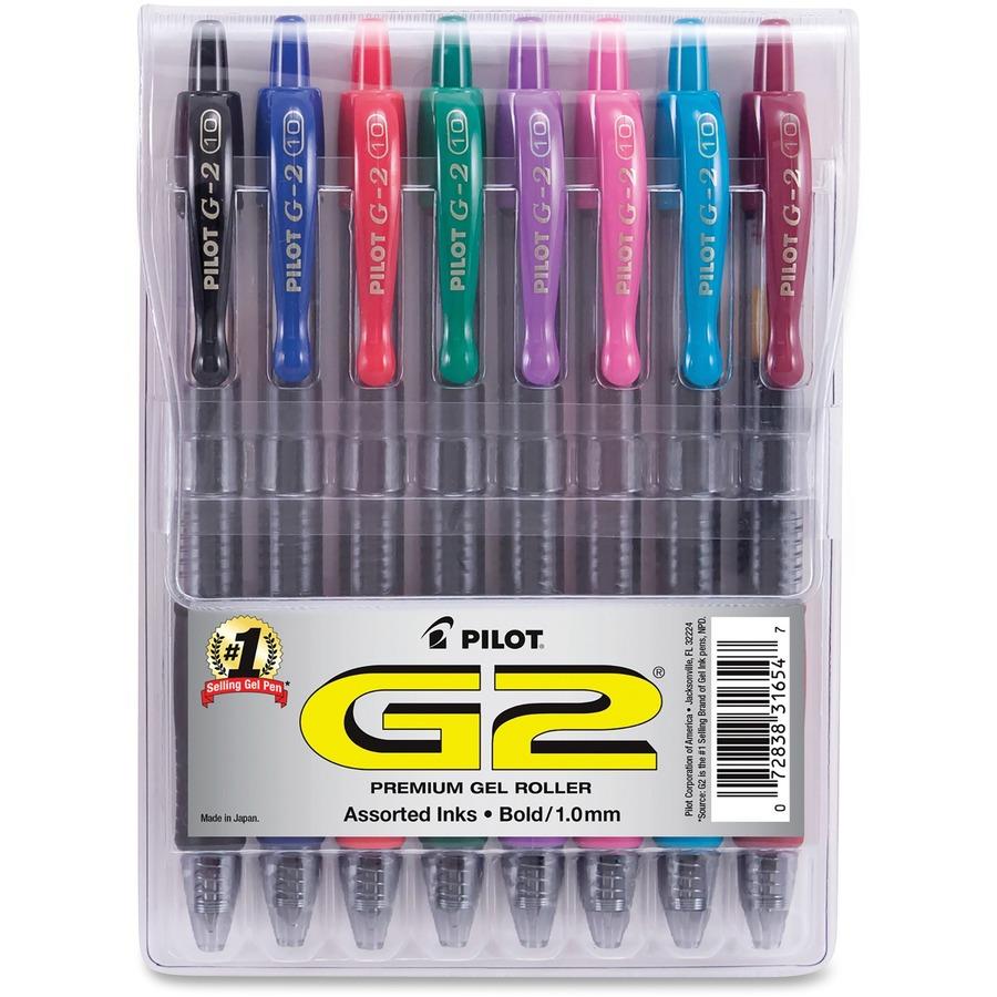 Pilot G2-7 Retractable Gel Roller Pen, Fine, Pink Ink - 12 pens