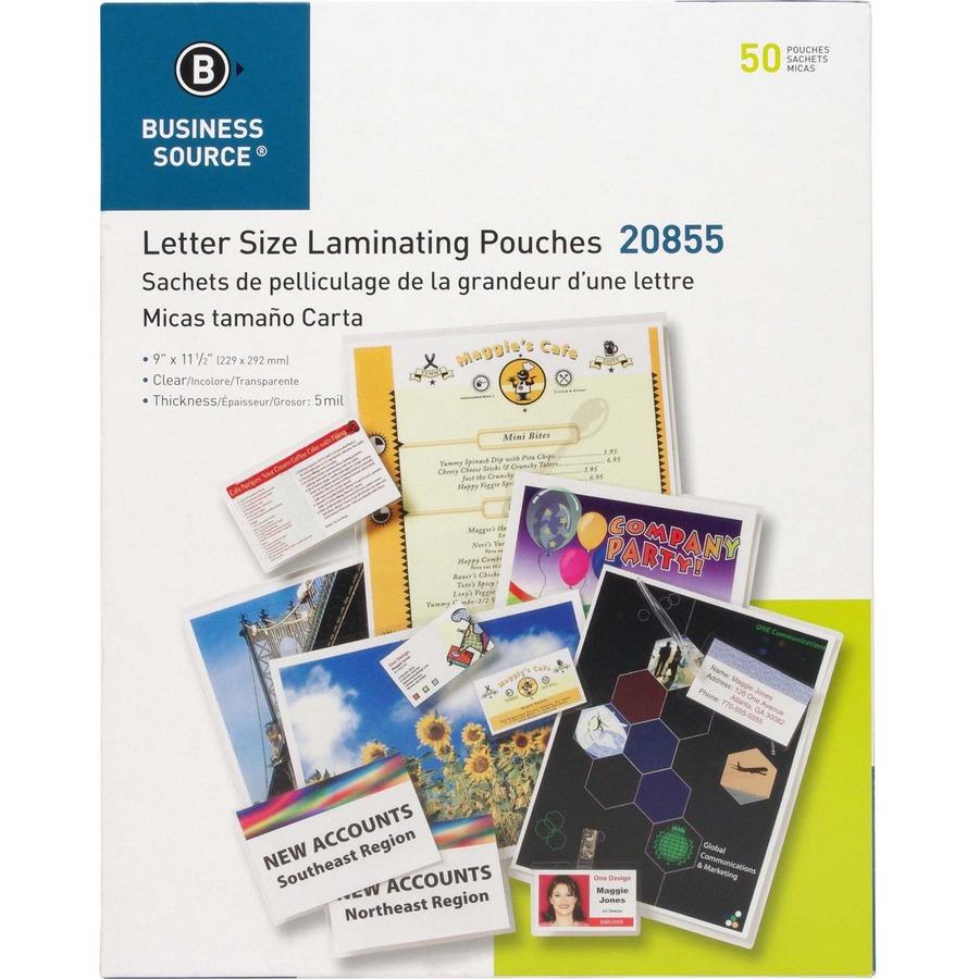 GBC Laminating Sheets, Self Adhesive Pouches, Horizontal ID Badge