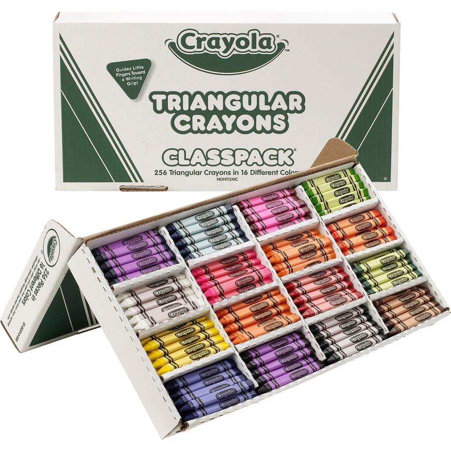 Crayola 8-Color Combo Large Crayon/Washable Marker Classpack - Red, Yellow,  Green, Blue, Orange, Violet, Brown, Black Ink - Red, Yellow, Green, Blue,  Orange, Violet, Brown, Black Wax - Non-toxic, Washable - 256 /