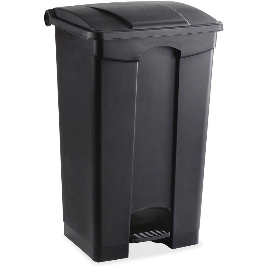 Safco Open Top Round Waste Receptacle Steel 30 Gal Black