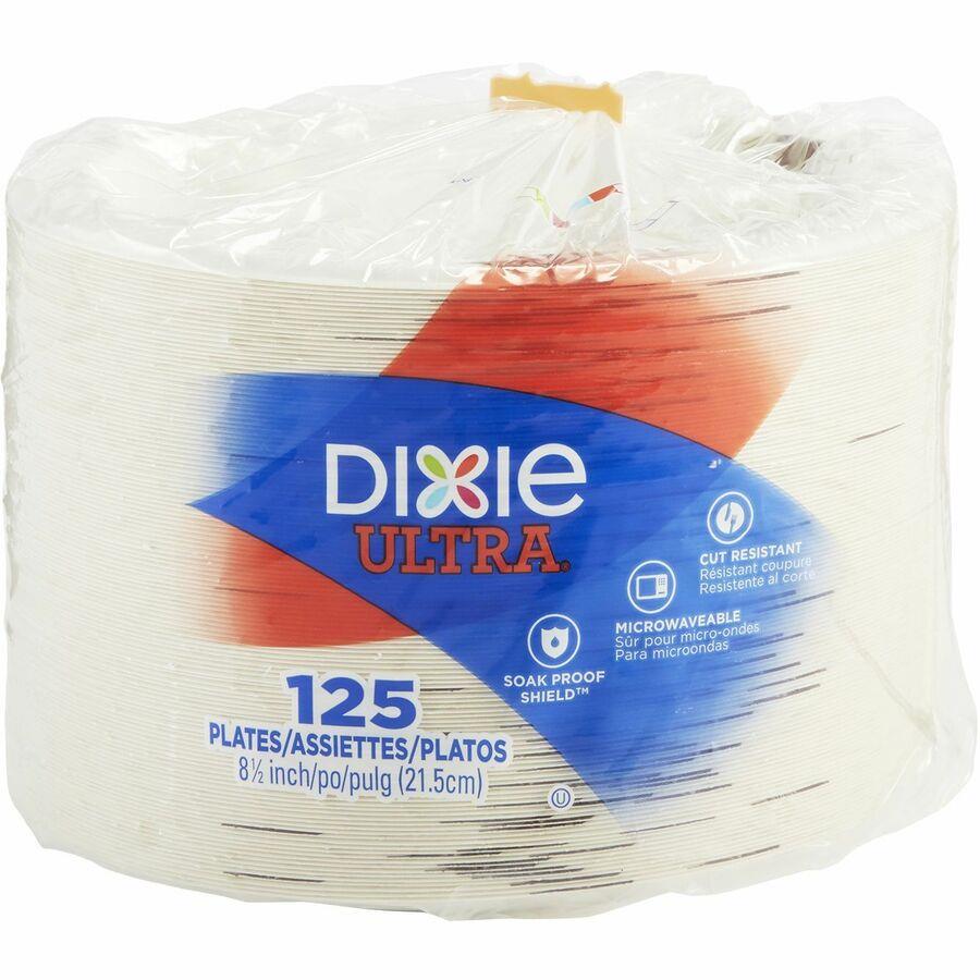 Dixie Disposable Paper Plates, Multicolor, 8.5 in, 100 Count
