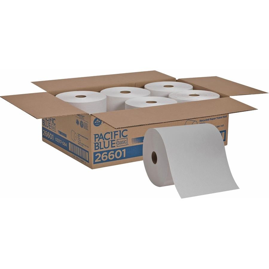 Genuine Joe Kitchen Paper Towels - 2 Ply - 140 Sheets/Roll - White -  Perforated, Soft, Absorbent - For Kitchen, Breakroom, Hand - 6 Rolls Per  Container - 4 / Carton 