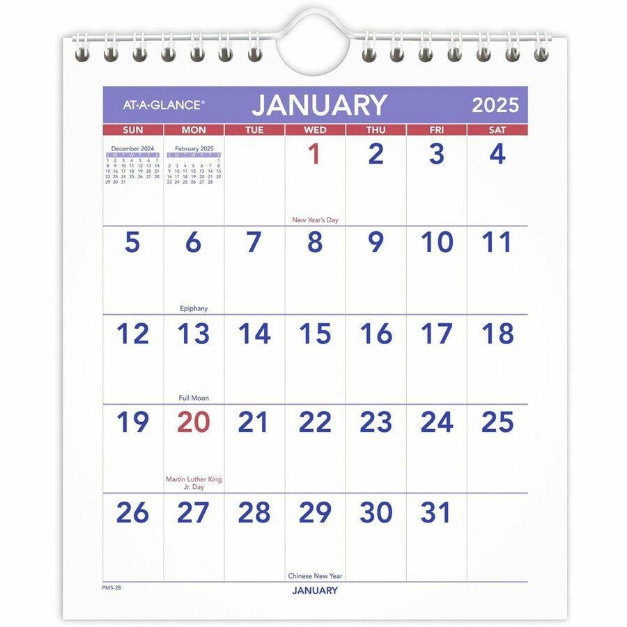 2022 Personal Monthly Calendar Refills for 6 Hole 