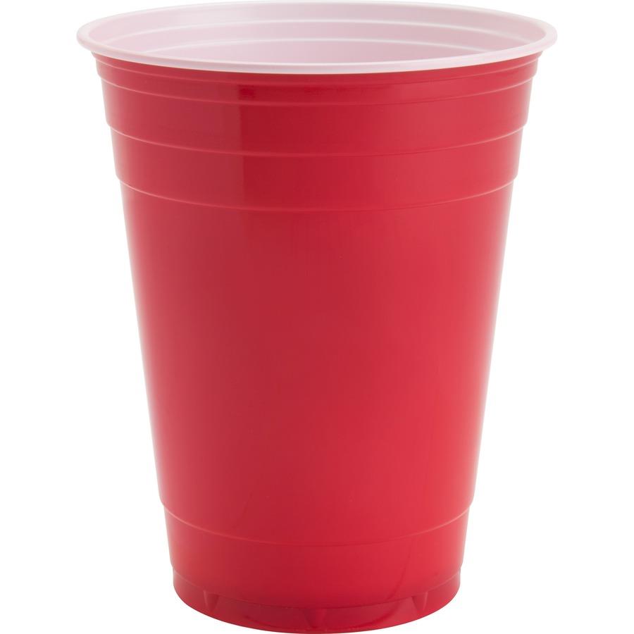  Hefty Party On Disposable Plastic Cups, Assorted, 16