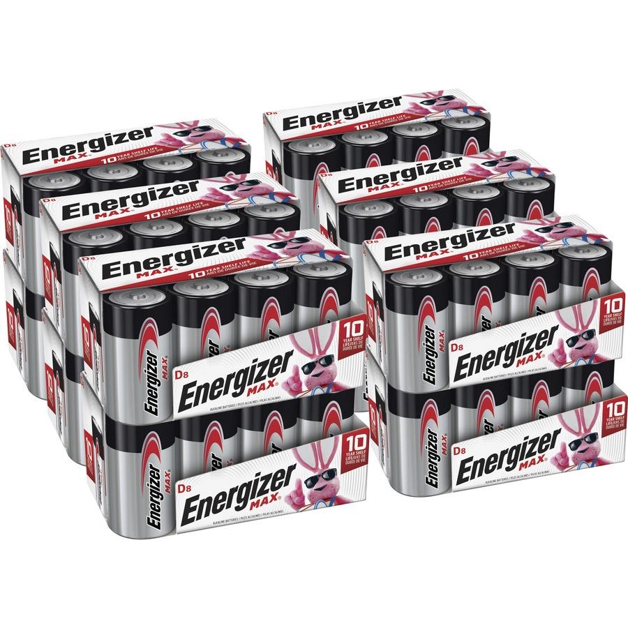 Energizer Max Alkaline D Batteries - For Multipurpose - D - Alkaline - 96 /  Carton - ICC Business Products