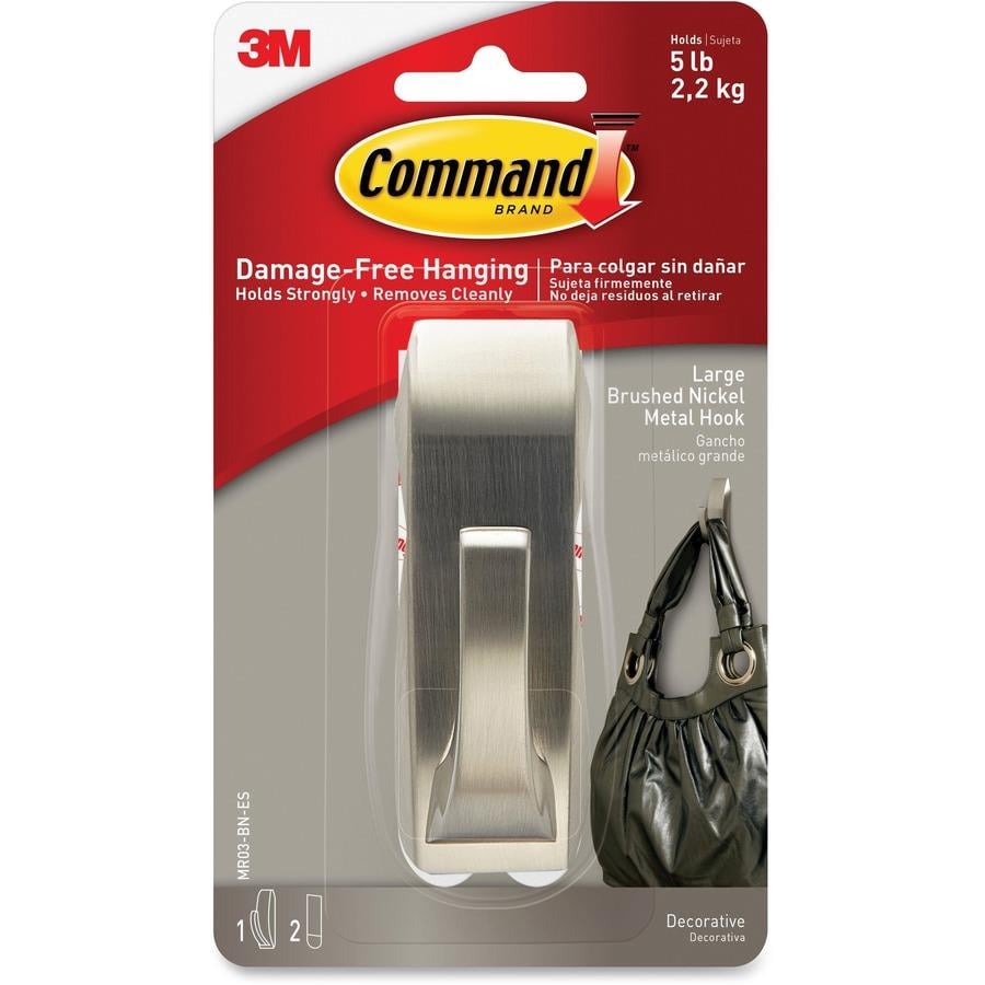 Command Large White Adhesive Storage/Utility Hook(5-lb Capacity) in the  Utility Hooks & Racks department at