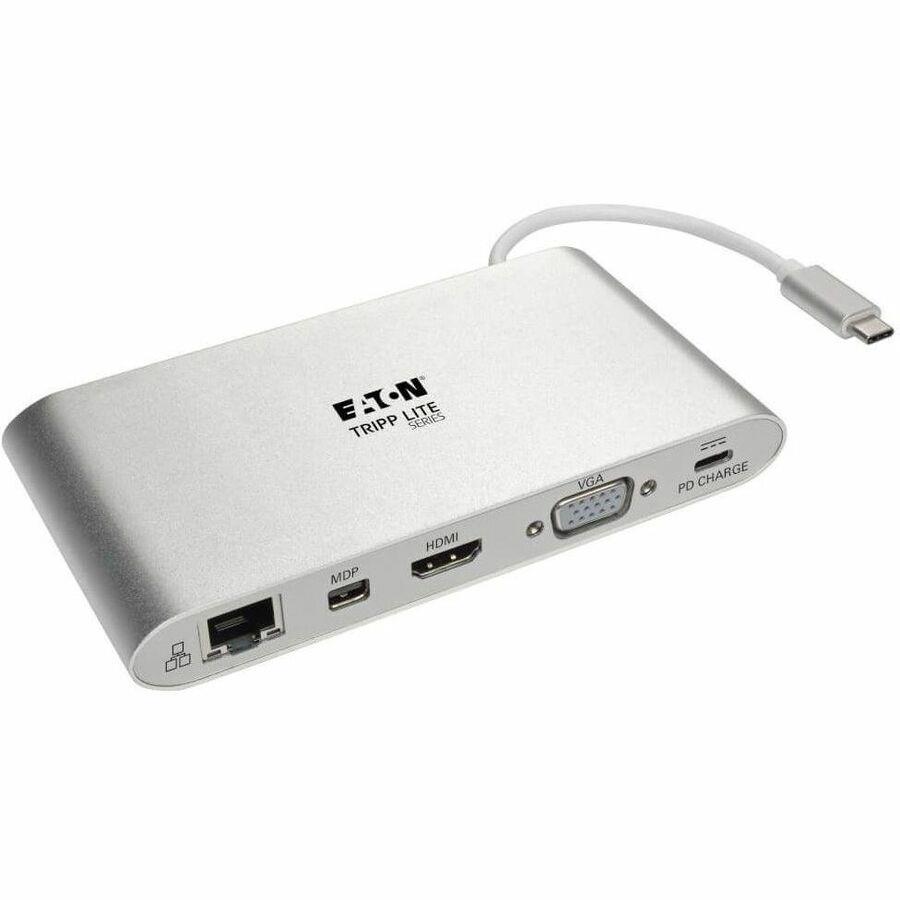 Mountable 5-Port USB-C Hub with 4K HDMI video output and 60W PD charging