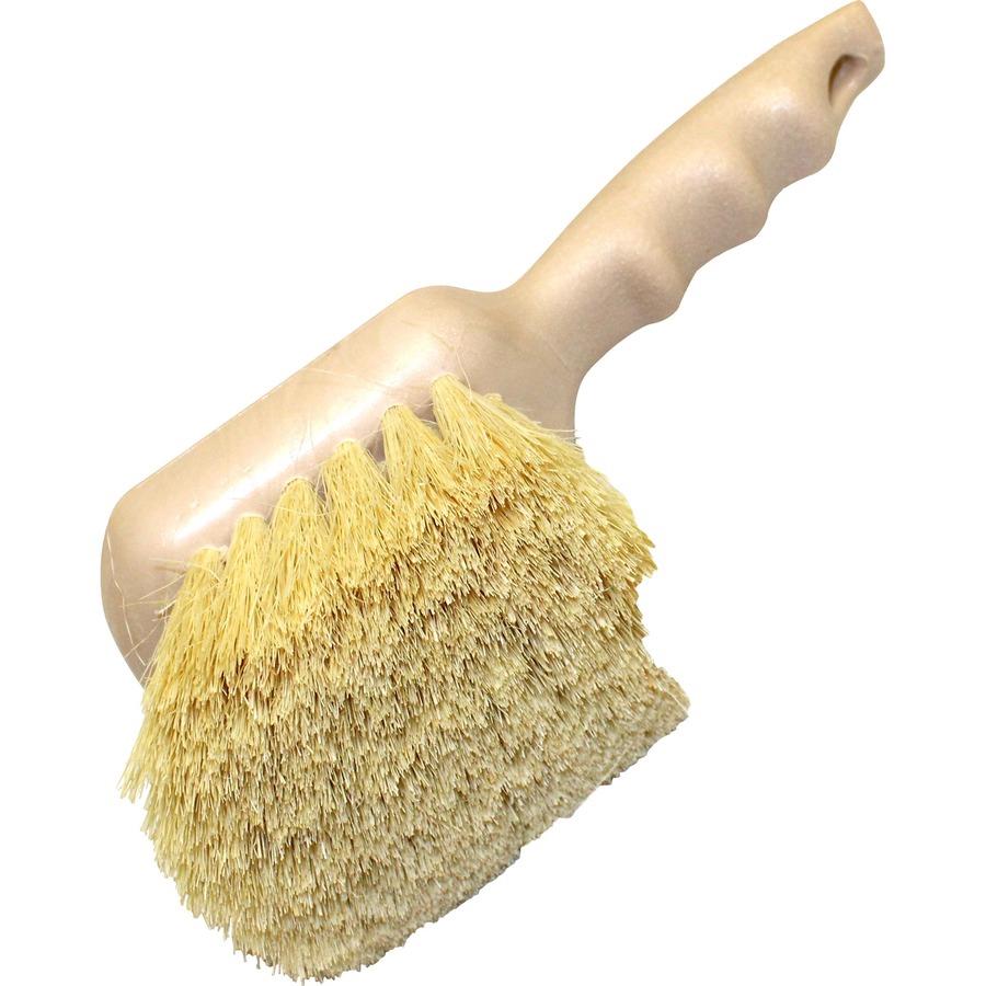 Rubbermaid Commercial Countertop Block Brush 8 Synthetic Bristle 12.50 Brush  Face 6 Carton Yellow Silver - Office Depot