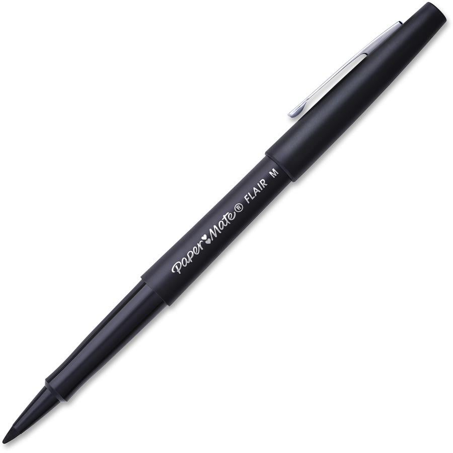 Paper Mate Papermate 1921070 Flair Felt Tip Marker Pen - Black Ink; Medium  1921070