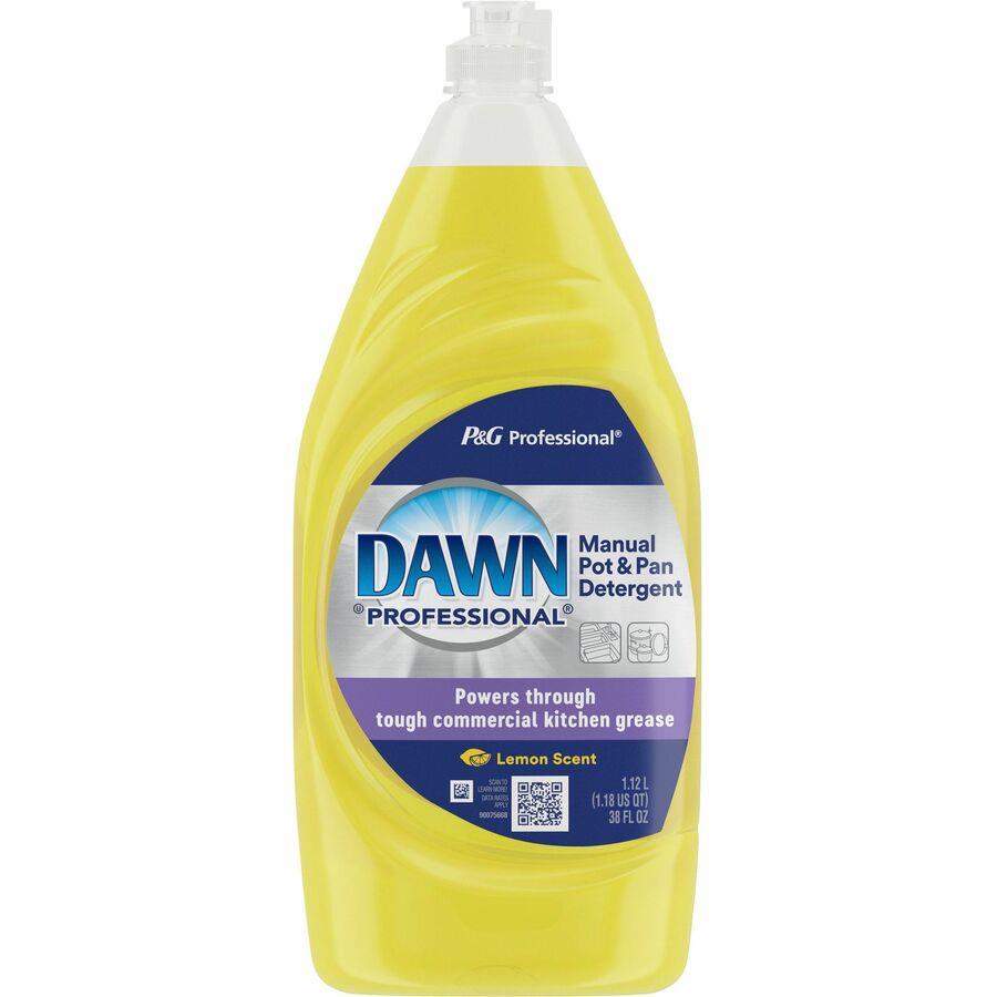 Genuine Joe Lemon Dish Detergent Gallon - 128 fl oz (4 quart) - Lemon Scent - 1 Each - Pleasant Scent, Refillable, Strong, Long Lasting, Film-free - White Genuine Joe Lemon Dish Detergent Gallon - 128 fl oz (4 quart) - Lemon Scent - 1 Each - Pleasant Scent, Refillable, Strong, Long Lasting, Film-free - White