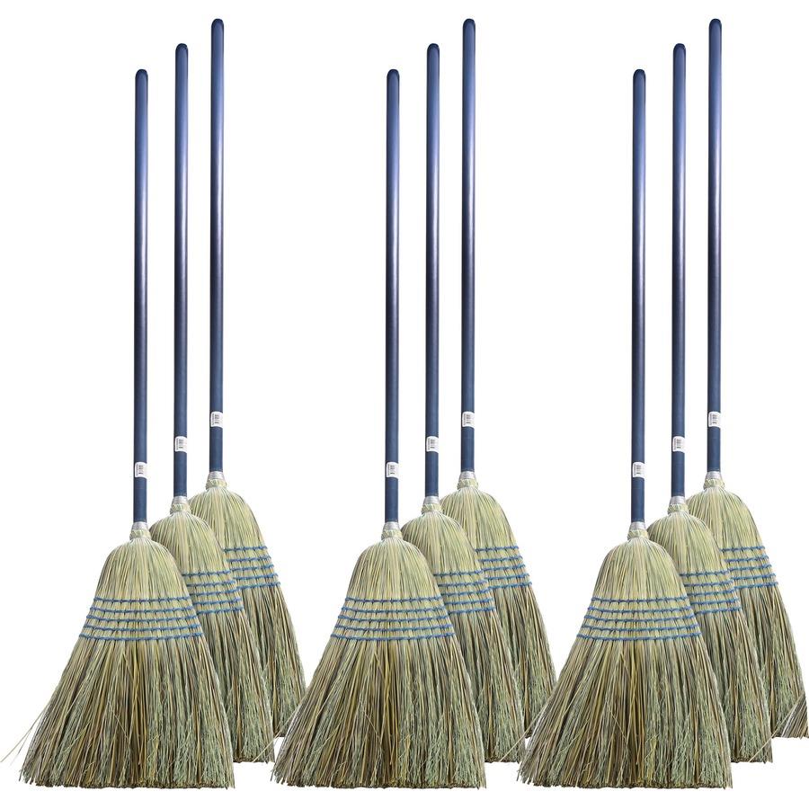 Genuine Joe Light Duty Broom - Corn Fiber Bristle - Lacquered Wood Handle - 12 / Carton - Natural Genuine Joe Light Duty Broom - Corn Fiber Bristle - Lacquered Wood Handle - 12 / Carton - Natural