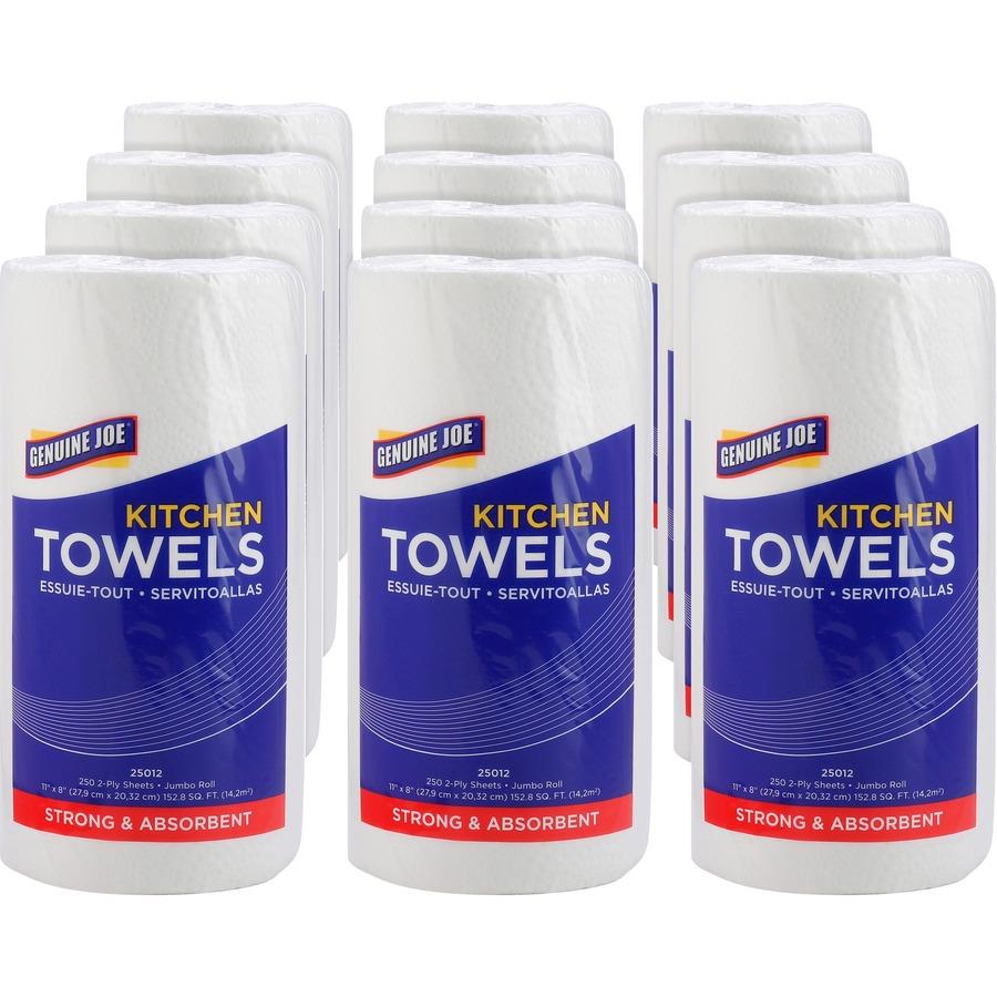 Genuine Joe Paper Towels - 2 Ply - 8 Genuine Joe Paper Towels - 2 Ply - 8