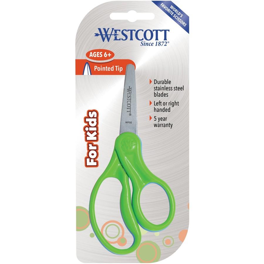 6 STAINLESS SCISSORS PLASTIC HANDLED