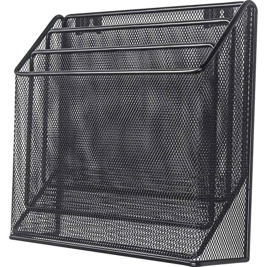 Black 3-Tier Mesh Desk Organizer