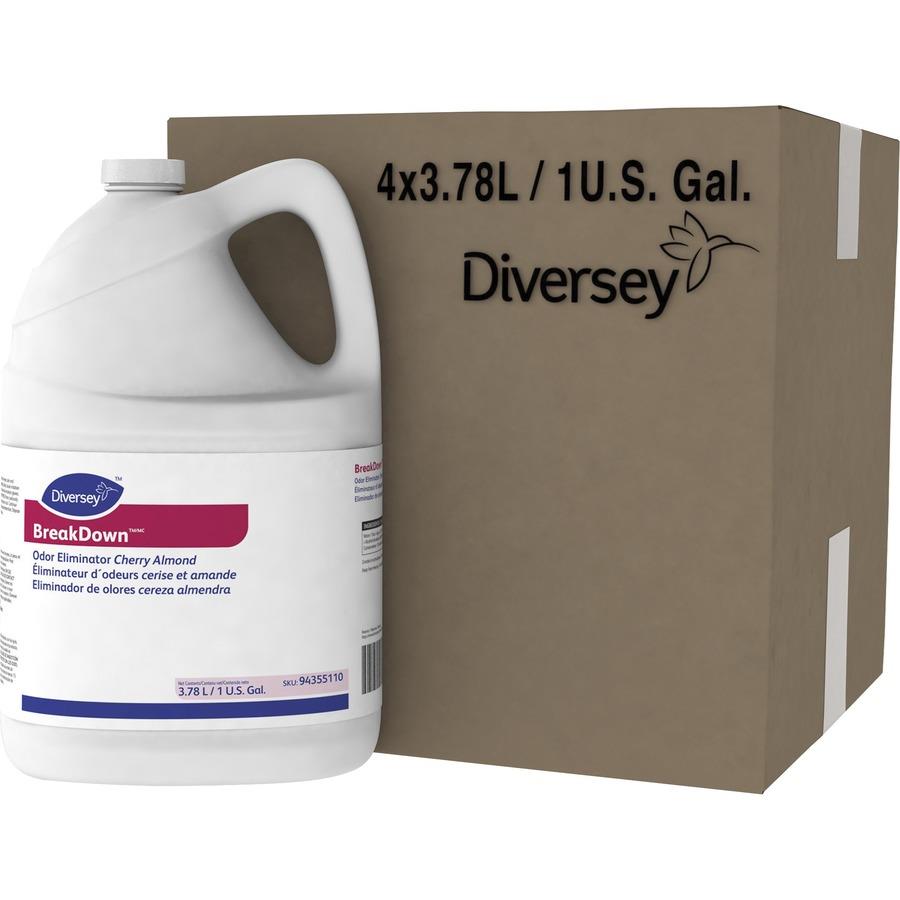 Diversey BreakDown Odor Eliminator - Concentrate - 192 fl oz (6 quart) - Fresh Scent - 2 / Carton - Bactericide - Red Diversey BreakDown Odor Eliminator - Concentrate - 192 fl oz (6 quart) - Fresh Scent - 2 / Carton - Bactericide - Red