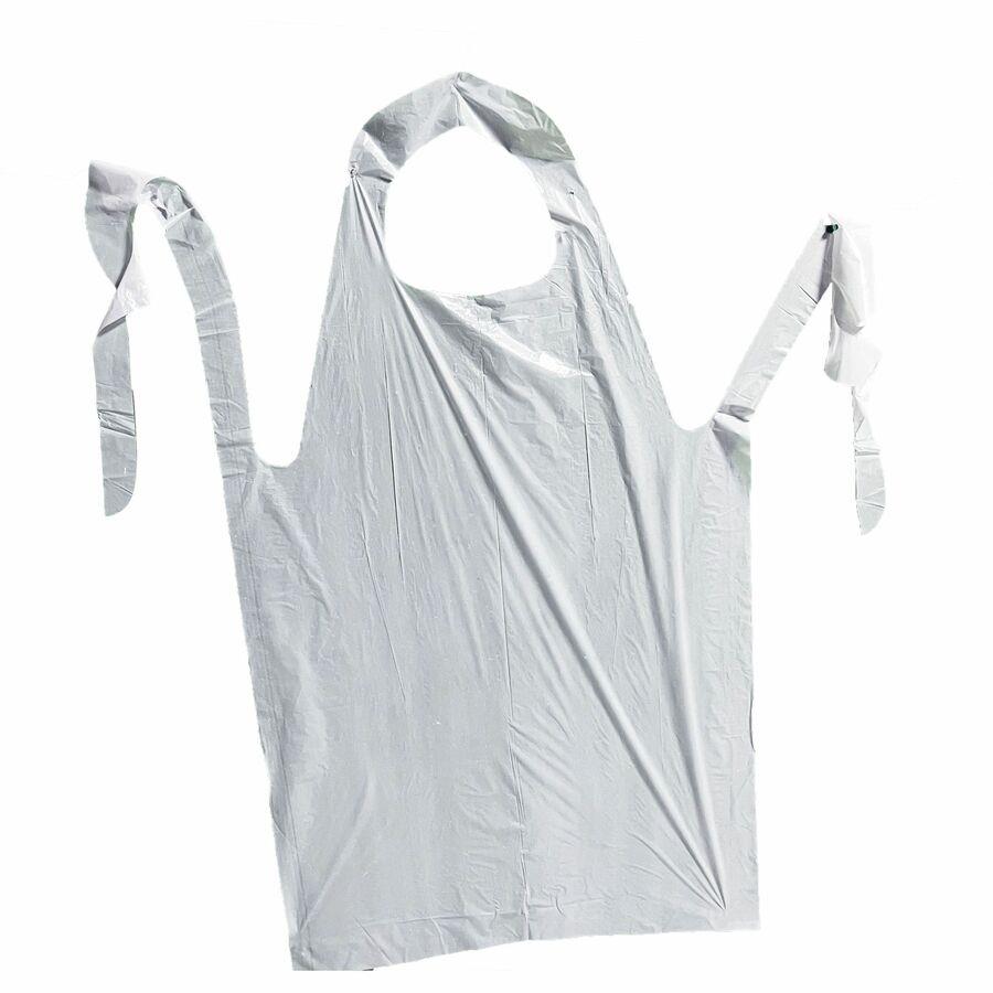 Genuine Joe 50 Disposable Poly Apron - Polyethylene, Polyethylene