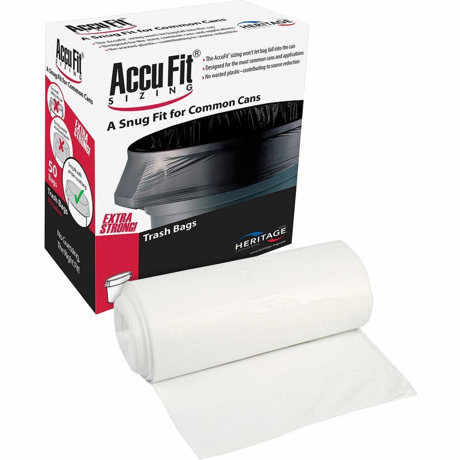 AccuFit 1.3mil Black Can Liners