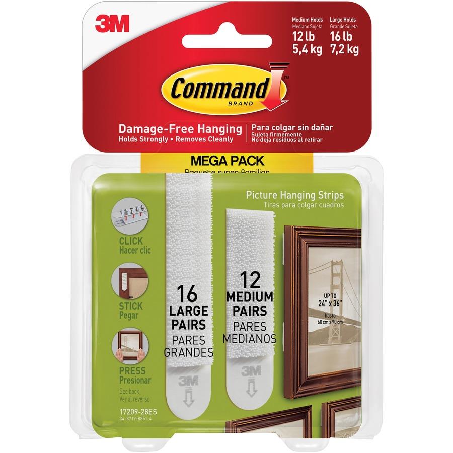 Command Large Gray Sticky Nail Sawtooth Hangers (3 Hangers, 6 Large Adhesive  Strips, 6 Mini Adhesive Strip Pairs) 17047-3GWALT - The Home Depot