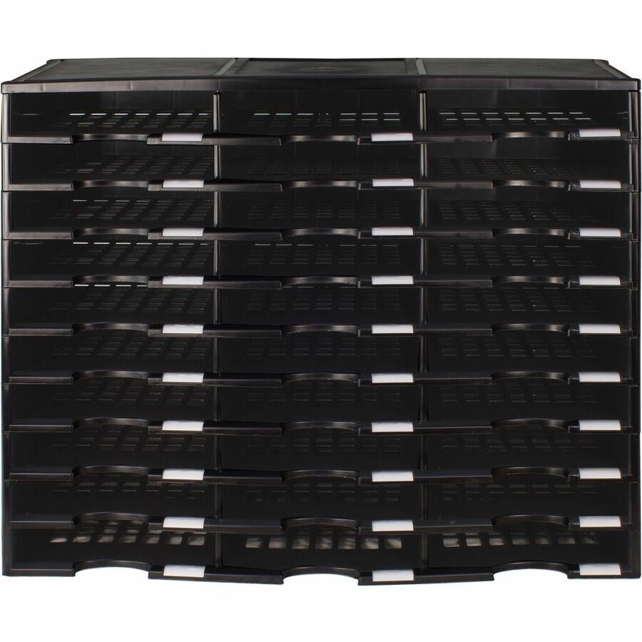 Office Depot Brand Stackable Plastic Literature Organizer 12 Compartments  Gray - Office Depot