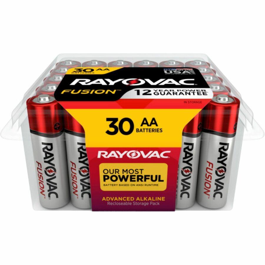Rayovac Fusion Premium Alkaline AA Batteries - For Multipurpose - AA - 30 / Pack Rayovac Fusion Premium Alkaline AA Batteries - For Multipurpose - AA - 30 / Pack