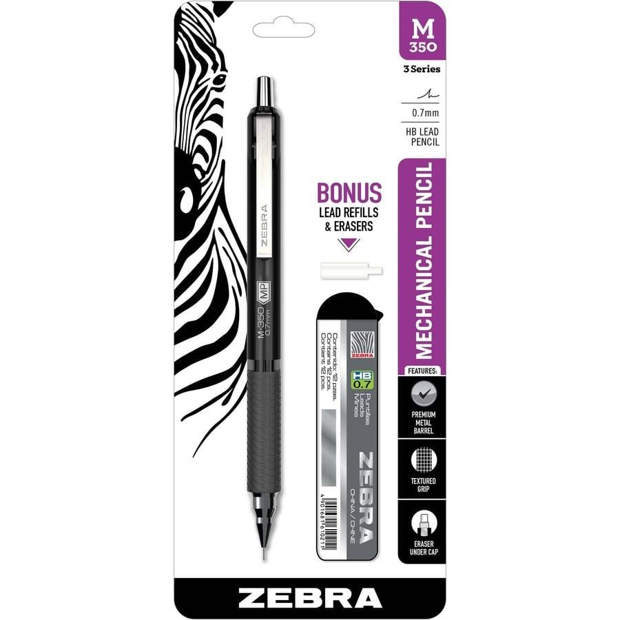 Zebra Pen Steel 3 Mechanic Pencil - HB Lead - 0.7 mm Lead Diameter - M