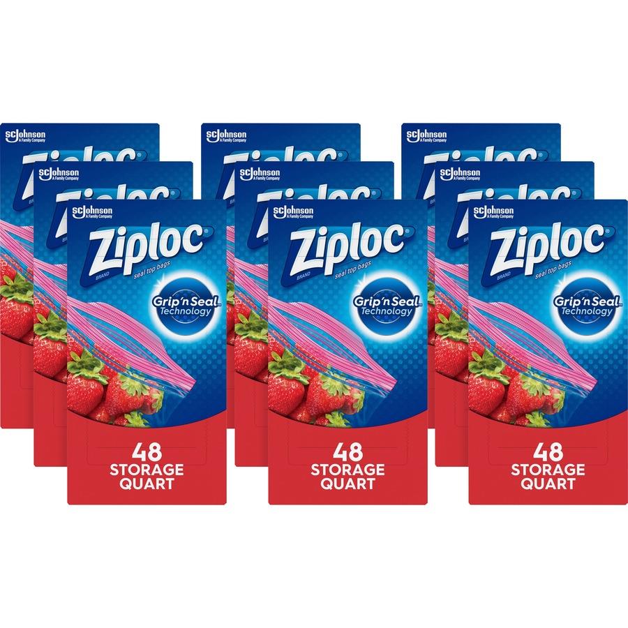 Ziploc® Quart Storage Seal Top Bags - Medium Size7 Width x 7.44