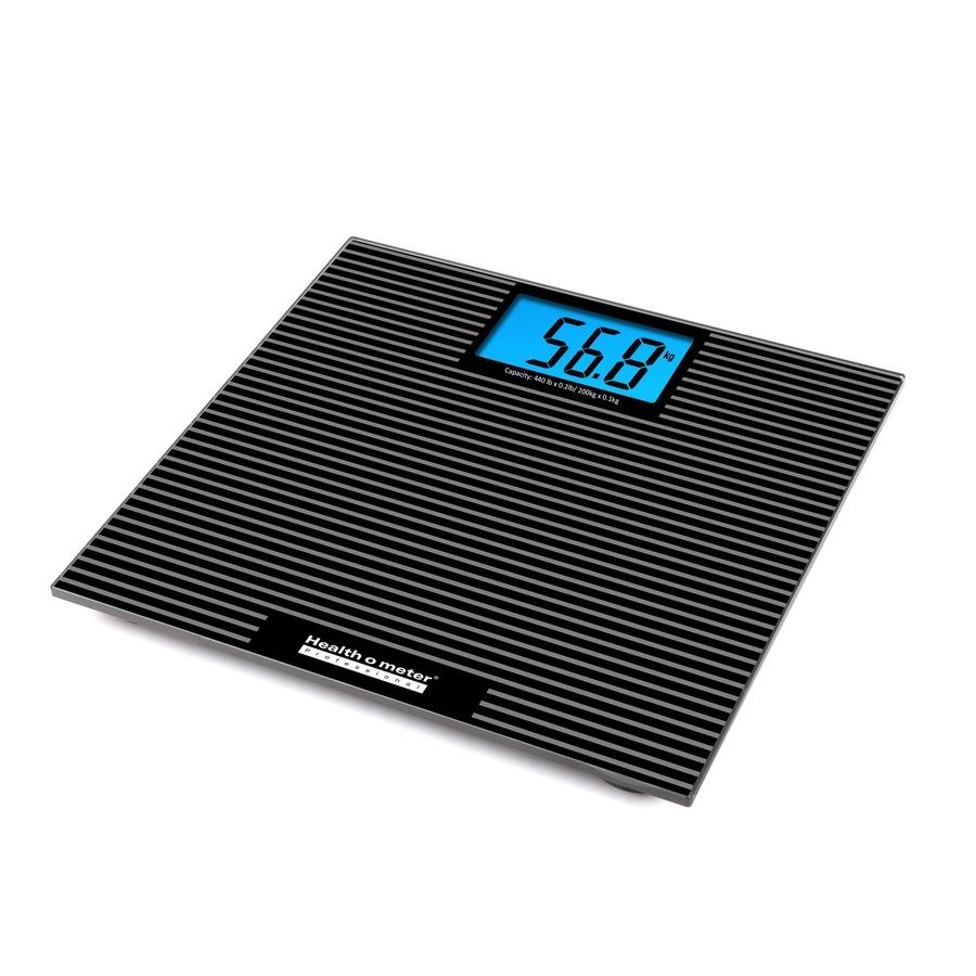 Health o Meter Professional Remote Digital Scale - 500 lb / 220 kg Maximum Weight  Capacity - Black, Gray - Bluebird Office Supplies