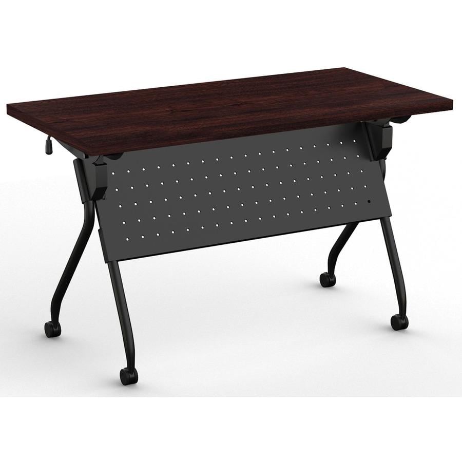 Driftwood Rectangular Desk with Modesty Panel