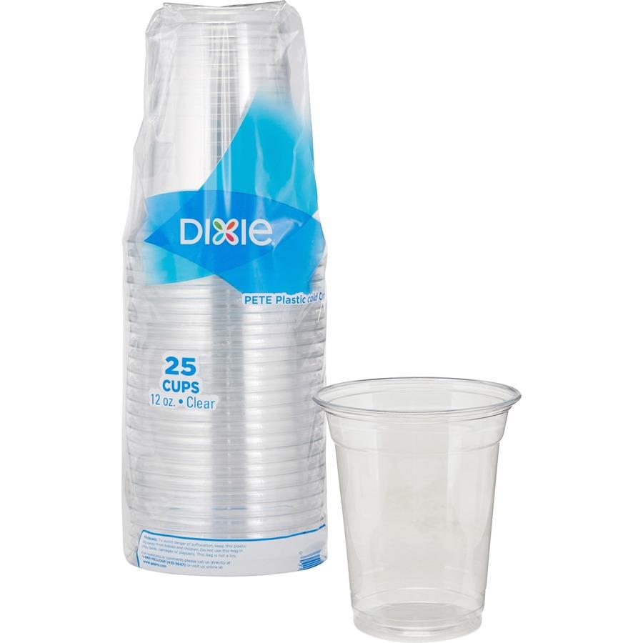Dixie® Crystal Clear Plastic Cups, 10 Oz., Pack Of 25