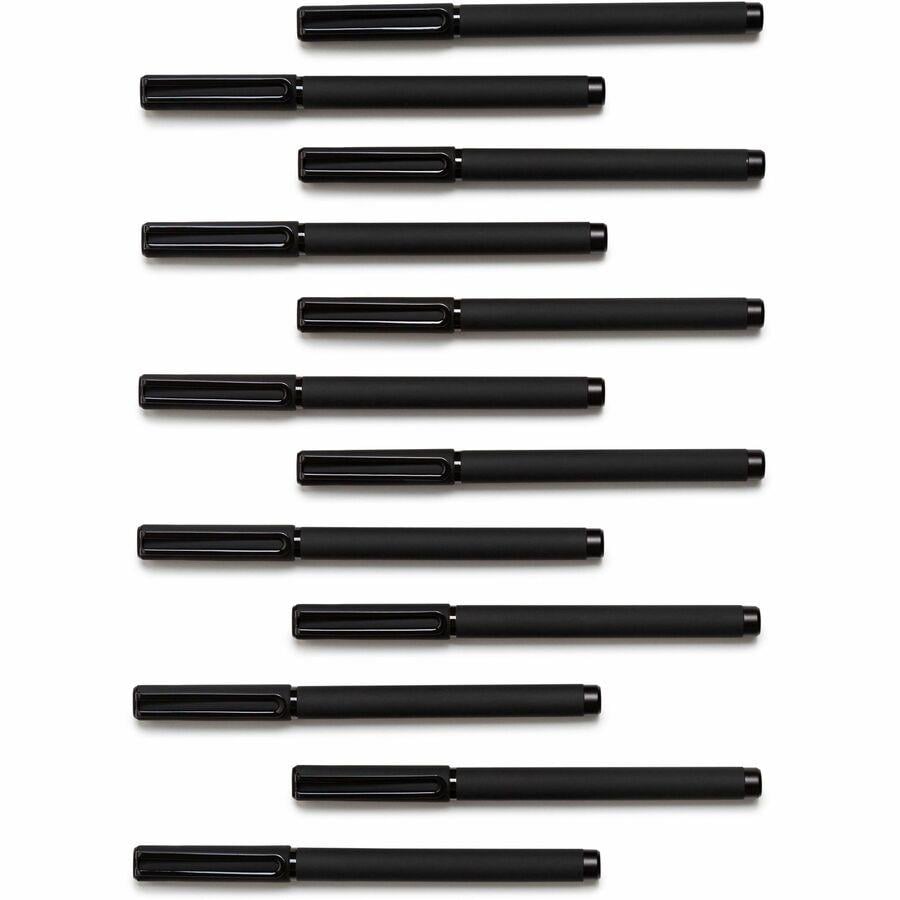 U Brands Catalina Soft Touch Midnight Porous Pens, 12 Count - 0.7