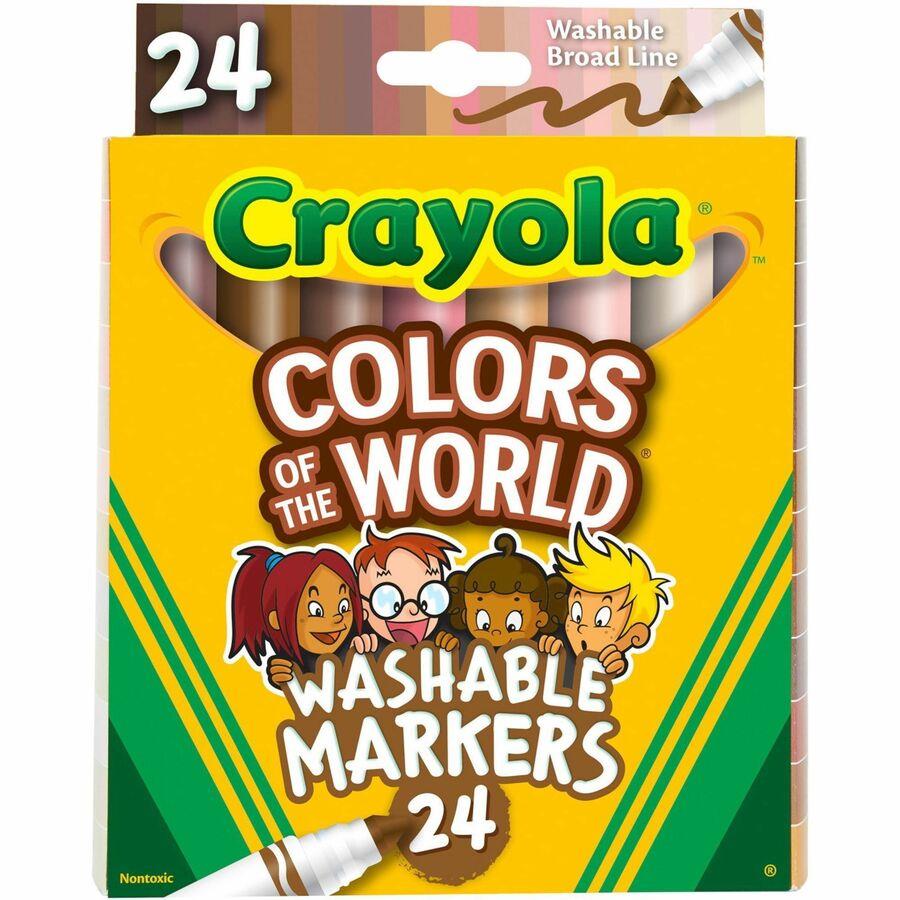 Crayola Poster Markers, Washable, Chisel Tip, School Supplies