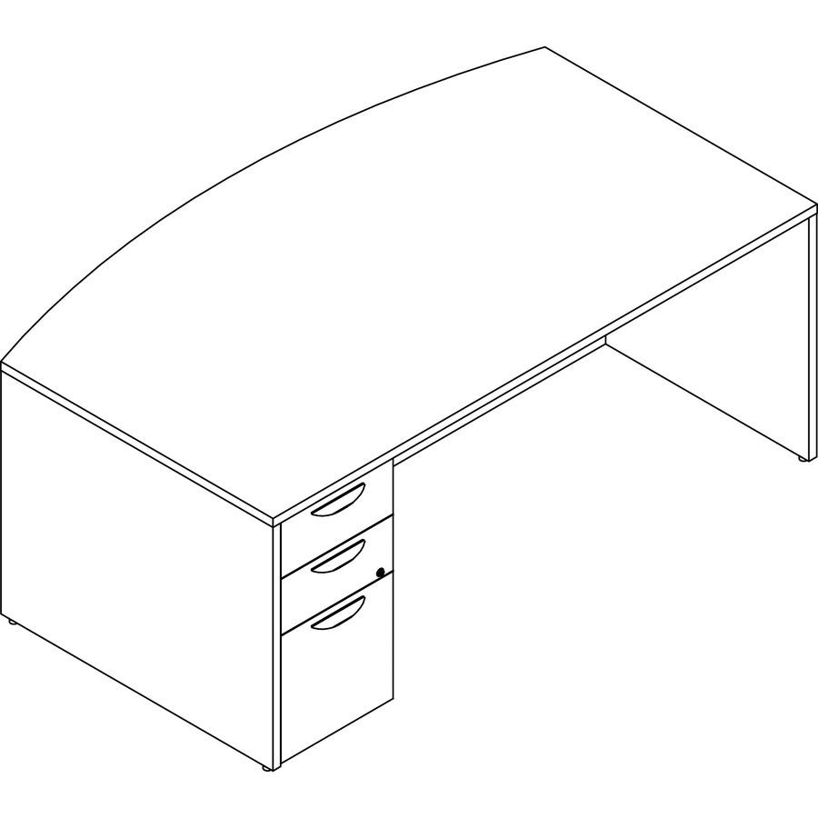 Lorell Prominence 2.0 Left-Pedestal Desk - 1