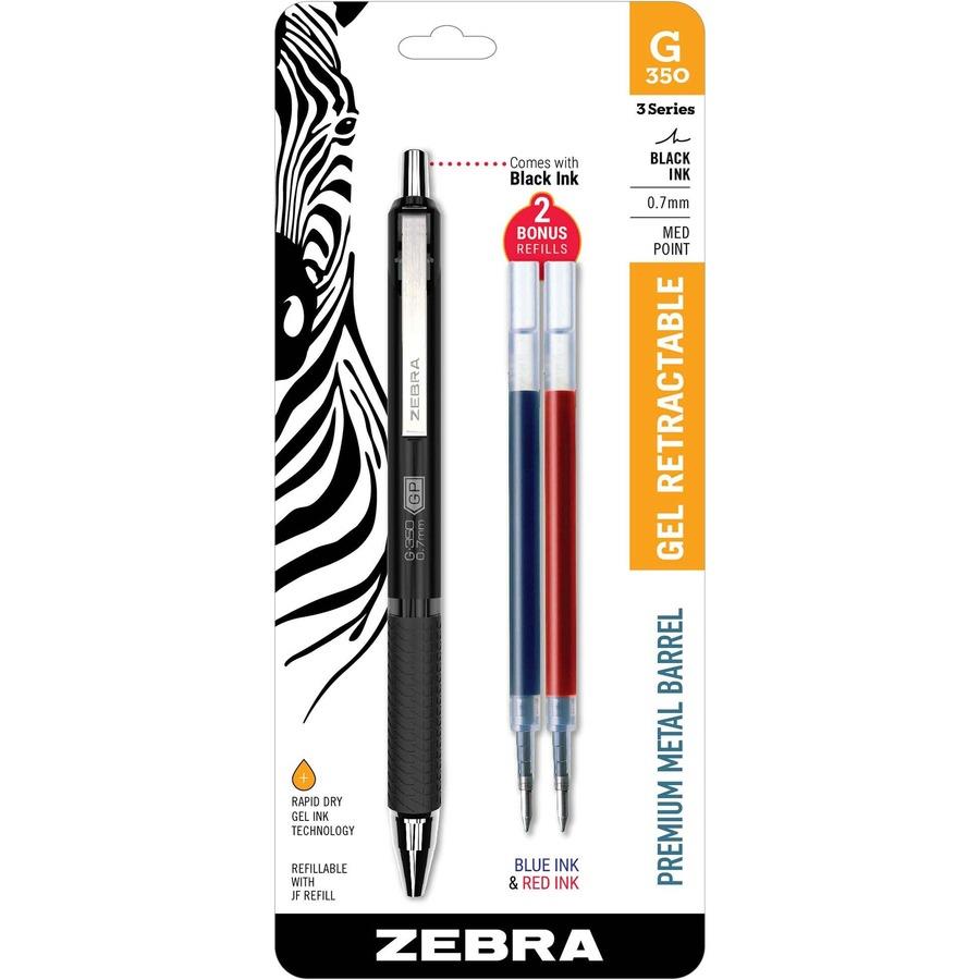 Zebra SARASA dry X20 Retractable Gel Pen - Medium Pen Point - 0.7 mm Pen  Point Size - Refillable - Retractable - Blue Pigment-based Ink -  Translucent