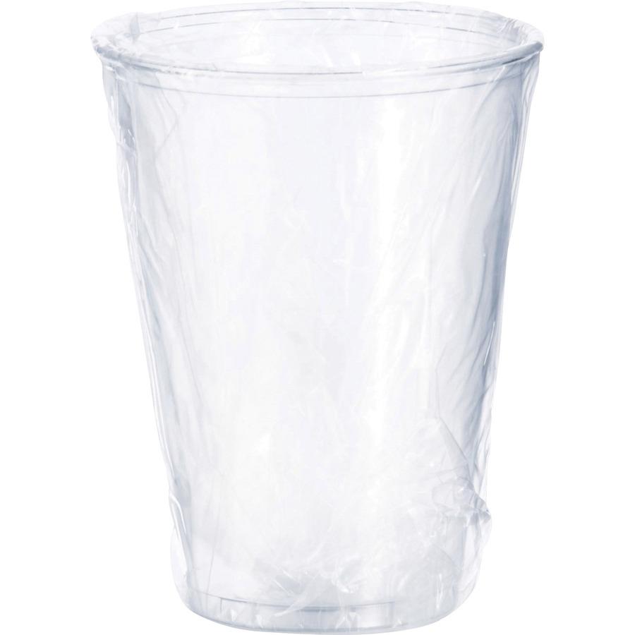 500 Count] 10 oz Clear Plastic Disposable PET Cups with Lids