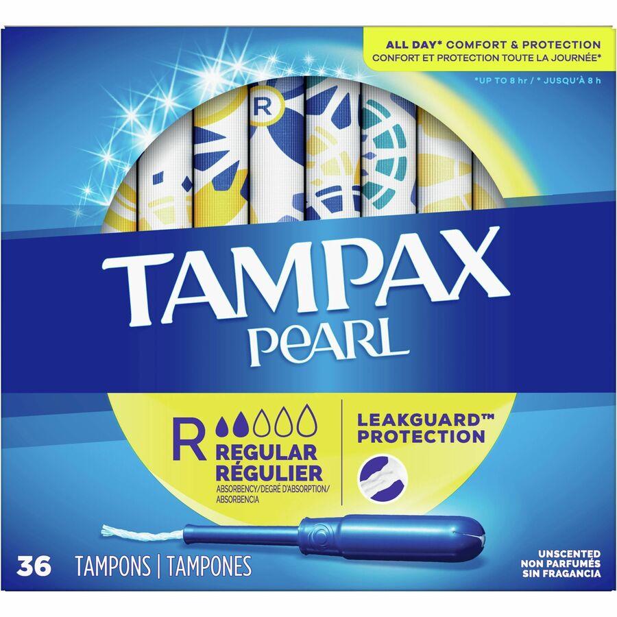 Tampax Tampon - Plastic Applicator - 36/Box - 432 / Carton - Anti-leak,  Anti-slip, Comfortable - ICC Business Products