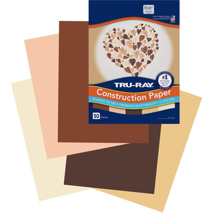  Tru-Ray Construction Paper, Ivory, 12 x 18, 50 Sheets