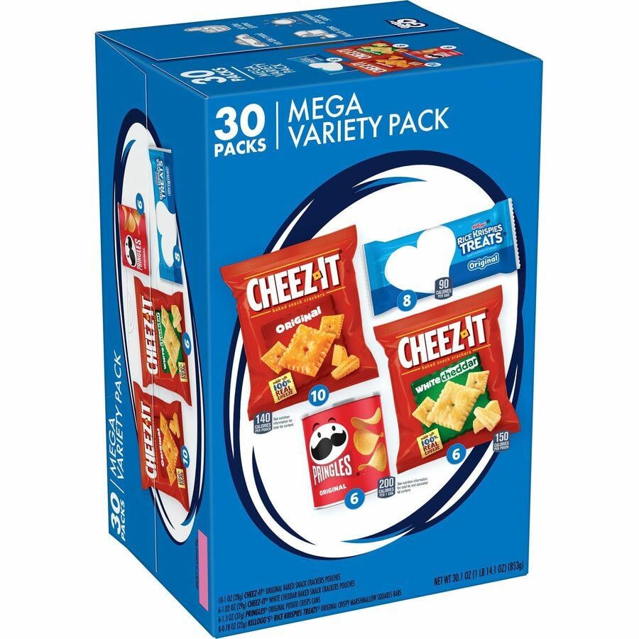 Cheez-It Baked Snack Cheese Crackers, 4 Flavor Variety Pack, School Lunch  Snacks, Single Serve Bag (42 Bags) 