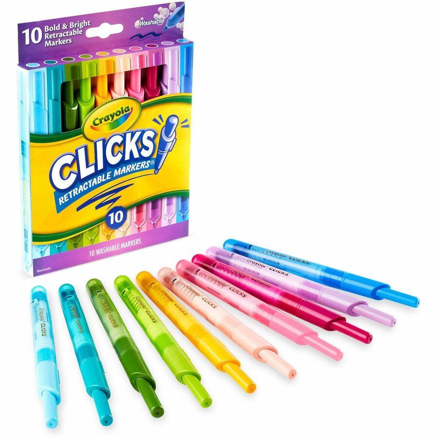 Crayola Clicks Retractable Markers - Bold Marker Point - Retractable - Multi - 1 Pack