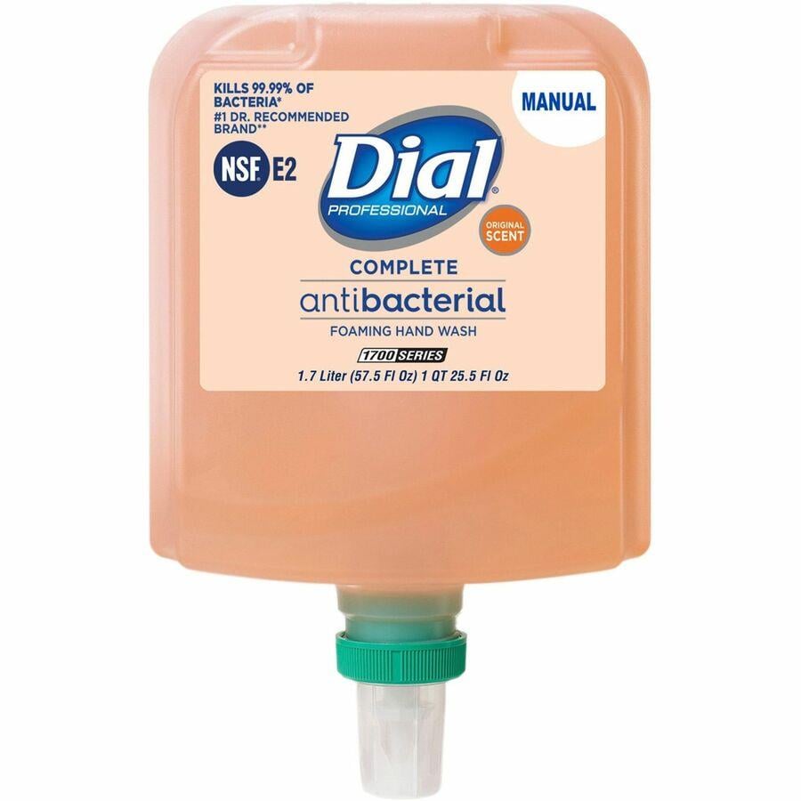 Dial Antibacterial Foaming Hand Wash - Original ScentFor - 57.5 fl oz (1700  mL) - Hand - Antibacterial - Orange - 1 Each - Office Supply Hut