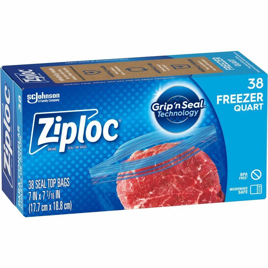 Ziploc Grip 'n Seal Quart Freezer Bags (38 ct)