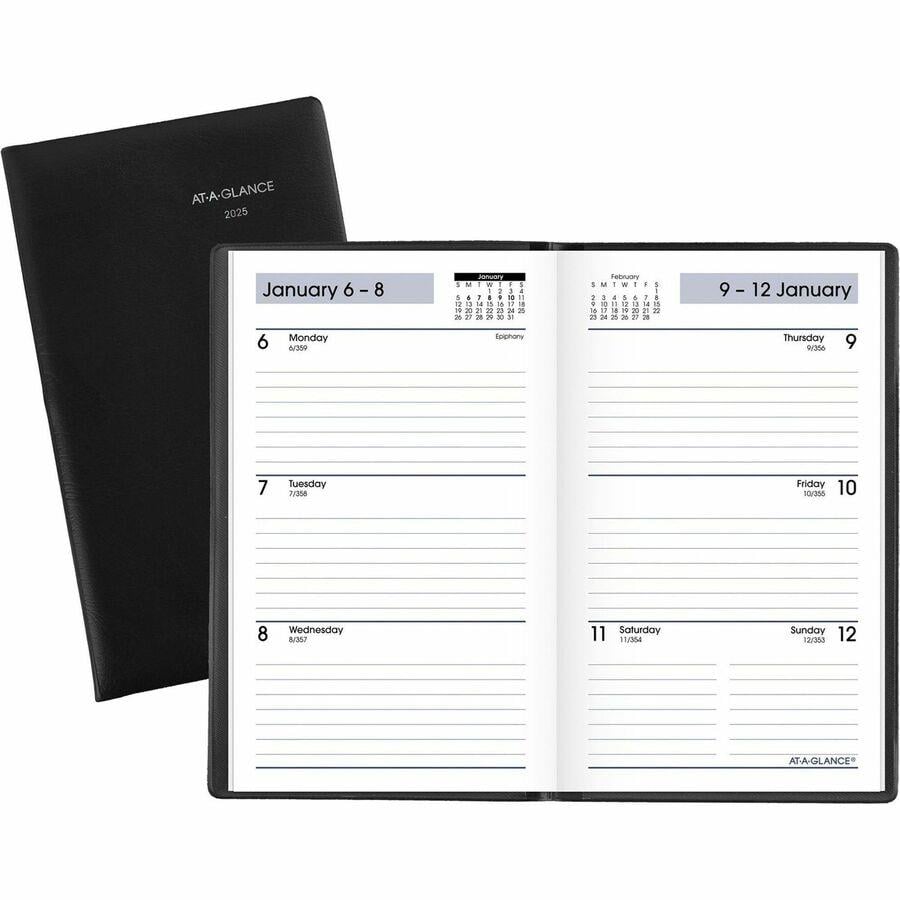  2024 Weekly & Monthly Planner Refill, 3-3/4 x 6-3/4