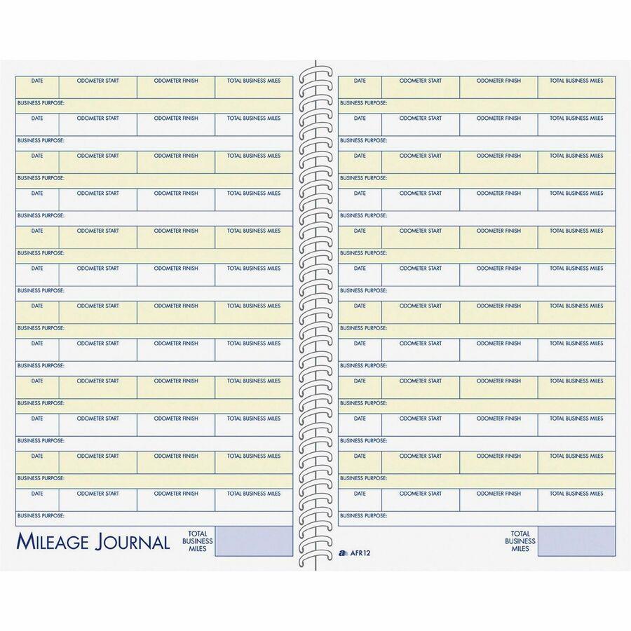 Adams Vehicle Mileage/Expense Journal Pocket - 64 Sheet(s) - 5.50 Adams Vehicle Mileage/Expense Journal Pocket - 64 Sheet(s) - 5.50