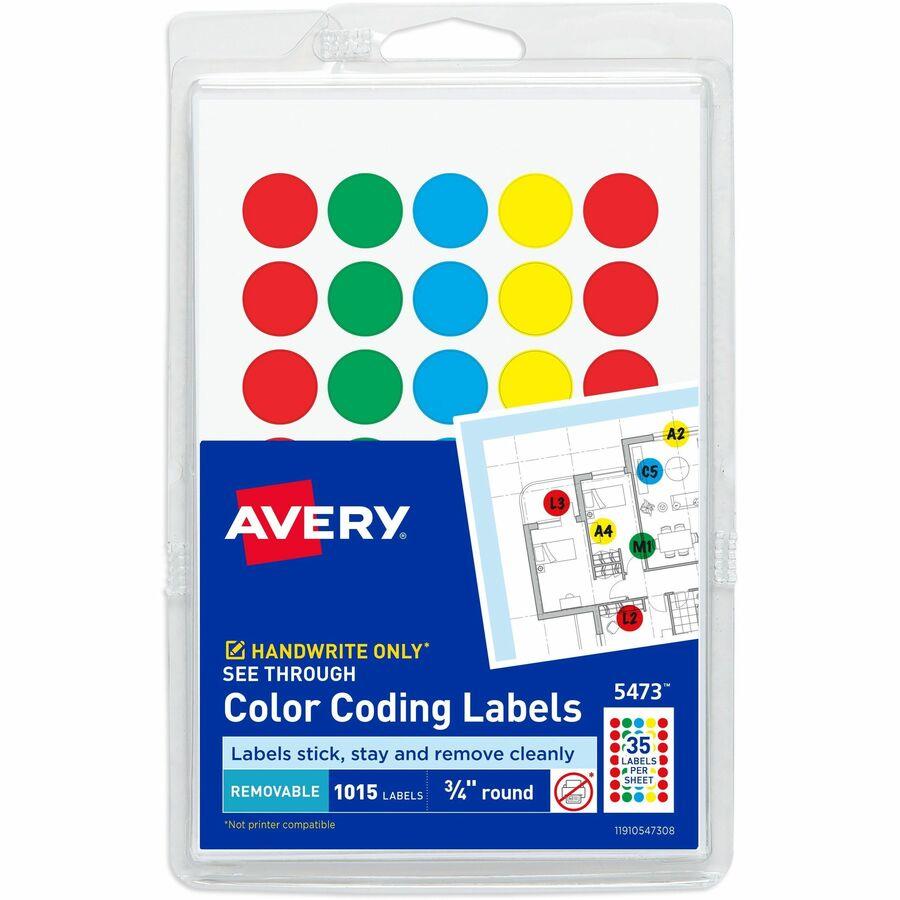 Avery Color Coded Label - - Width3/4 Avery Color Coded Label - - Width3/4