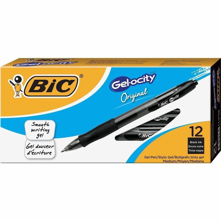 Sharpie S-Gel Pens - Medium Pen Point - 0.7 mm Pen Point Size - Black  Gel-based Ink - White Metal Barrel - 8 / Pack 
