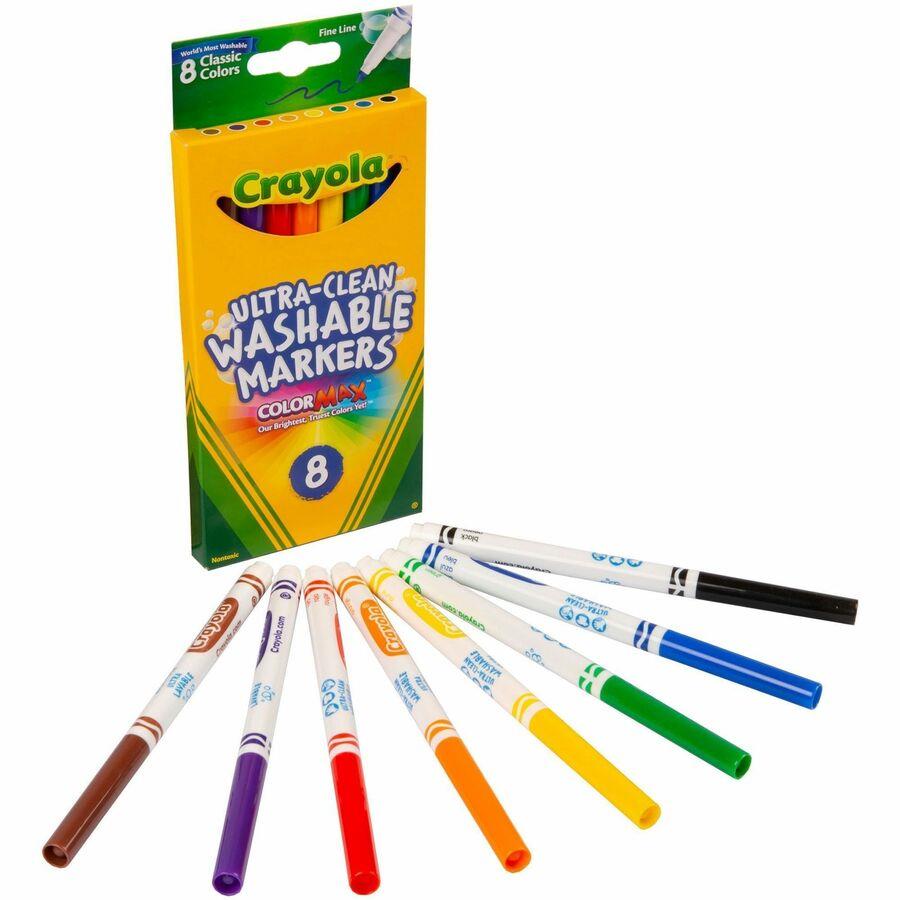 School Smart Washable Markers, Chisel Tips, Assorted Colors, Pack of 16