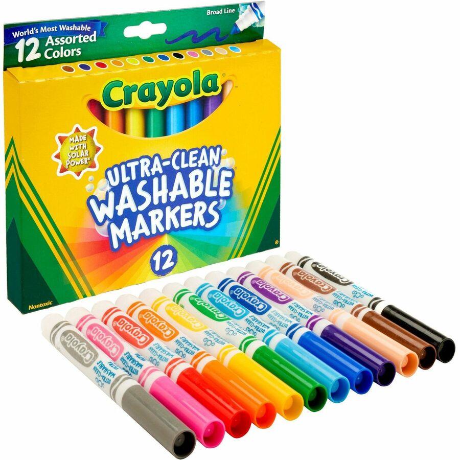 School Smart Conical Tip Washable Markers for School, Home, and More,  Assorted Colors, Pack of 8