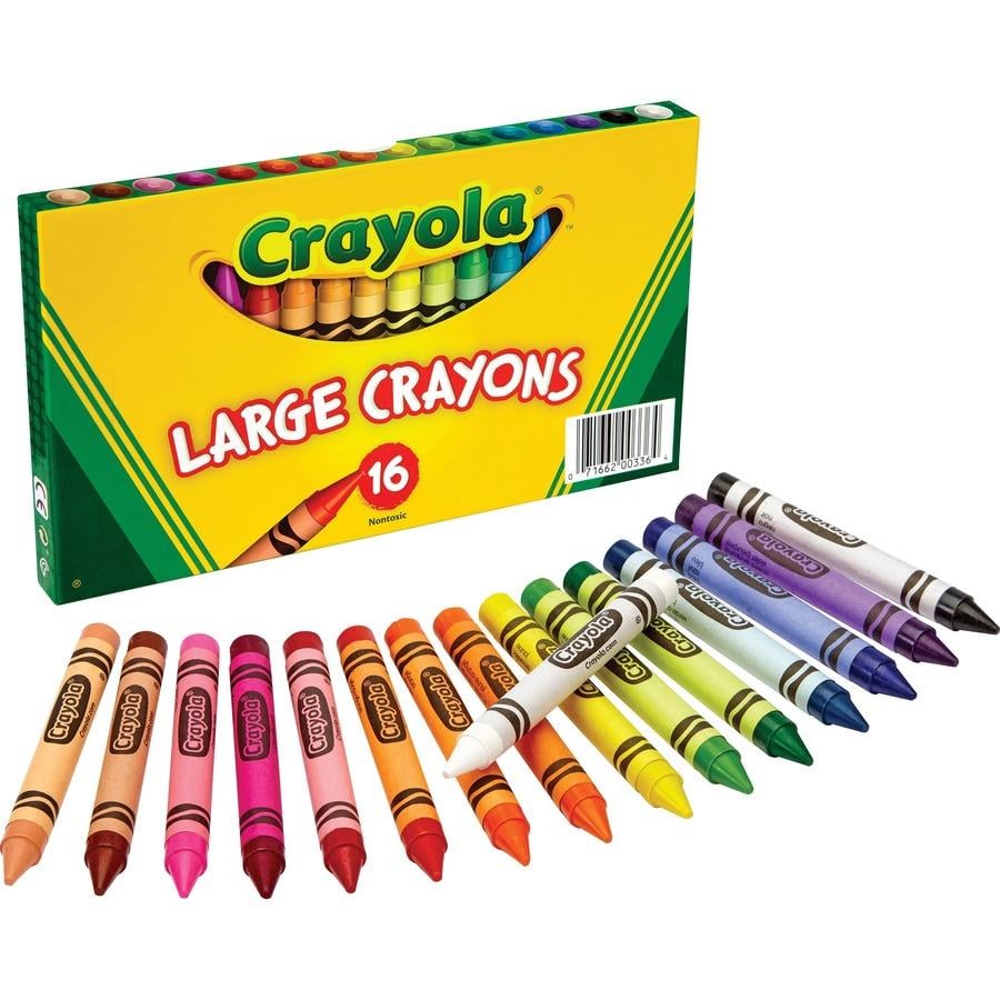 Crayola Large Crayons - Black, Blue, Brown, Green, Orange