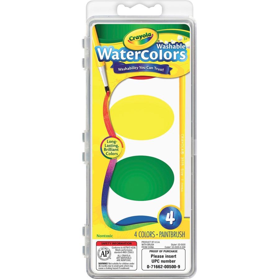 12-color Solid Watercolor Paint Set For Kids, Washable, Incl