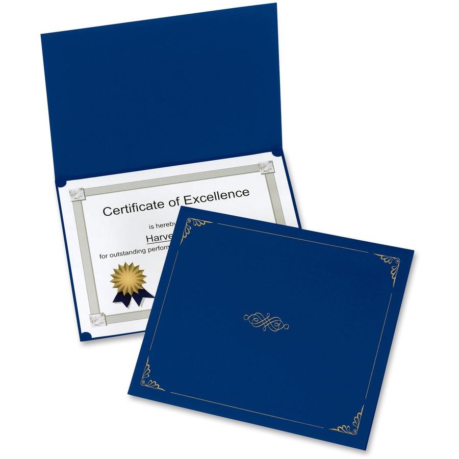 Geographics 8.5 x 11 in. Award Certificates Burgundy Gold Foil - Blue