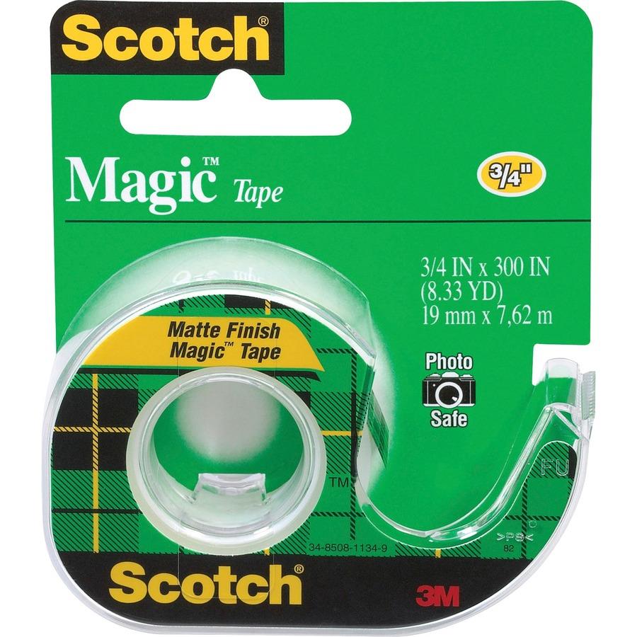 Scotch Transparent Tape - 1/2W - 36 yd Length x 0.50 Width - 1 Core -  Moisture Resistant, Stain Resistant, Long Lasting - For Multipurpose